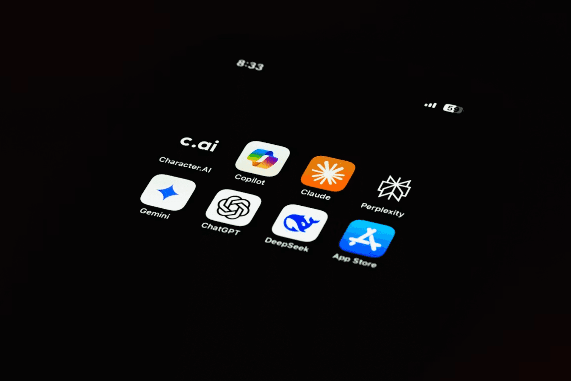 AI Apps displayed on an iPhone
